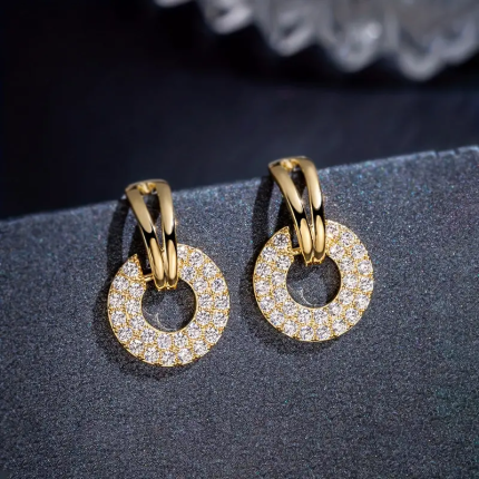 Geometric Circle Stud Earring