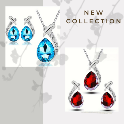 Mermaid Zircon Necklace Set